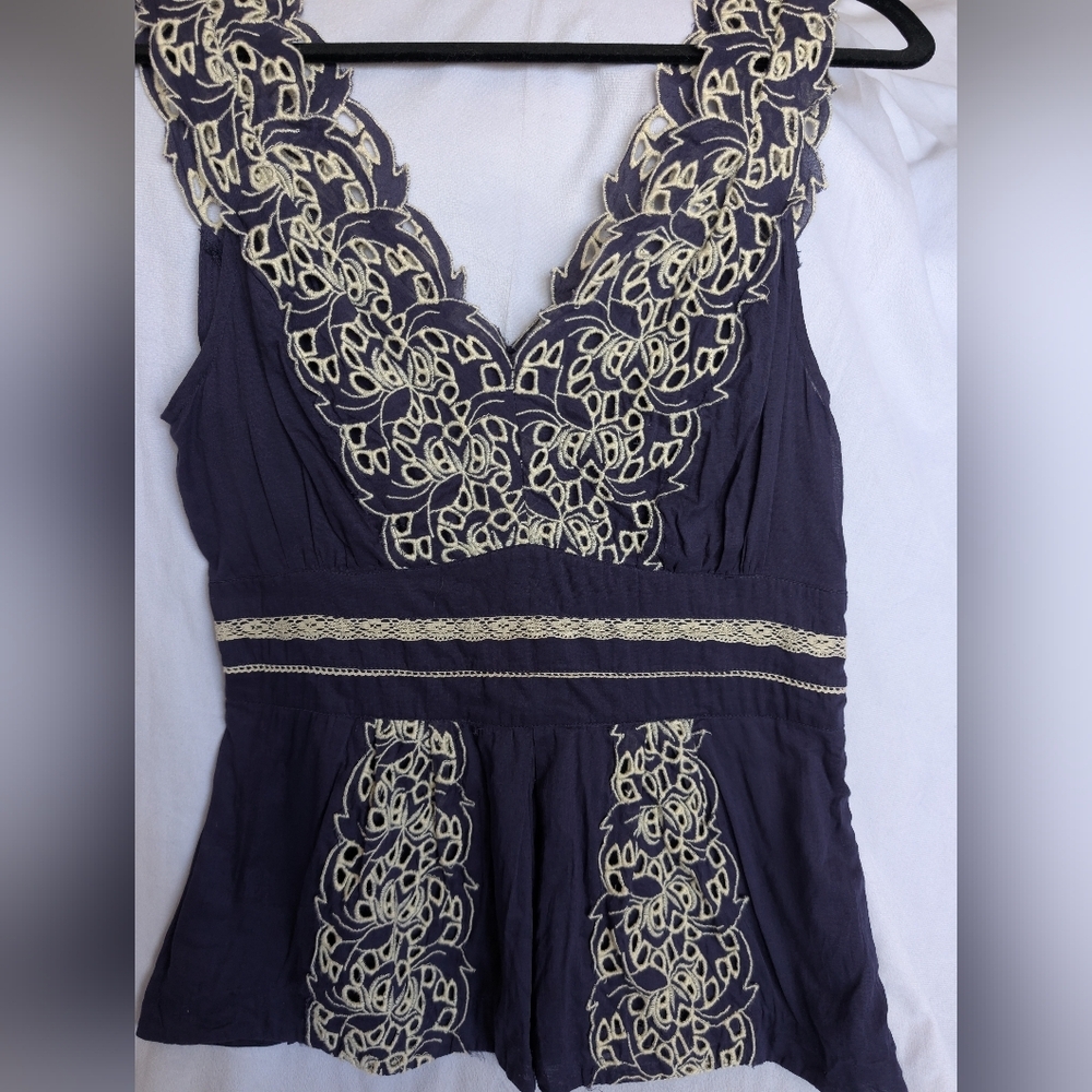 Anthropologie Floreat Embroidered Blouse Size 6 - Picture 10 of 10